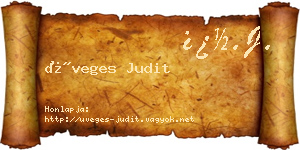Üveges Judit névjegykártya